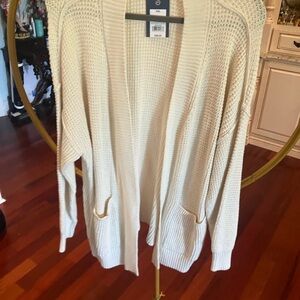 Universal Thread Cream Open-Front Cardigan